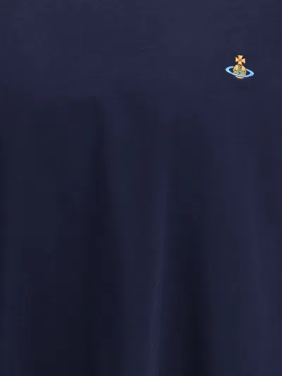 Vivienne Westwood Woman T-shirt Navy Size L Organic Cotton In Blue