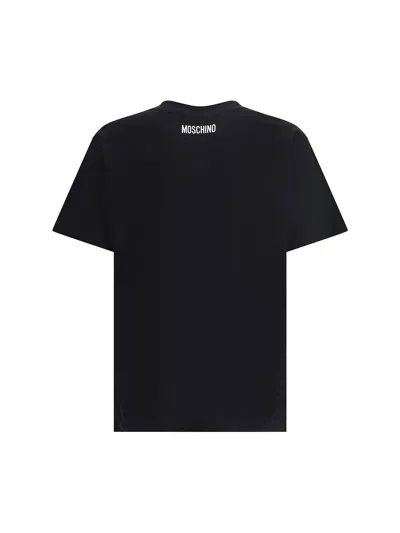 Moschino T-shirt Whit Maxi Print In Black