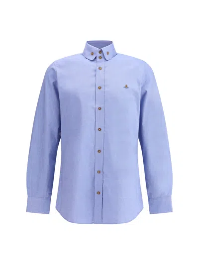 Vivienne Westwood Logo Orb Shirt In Blue
