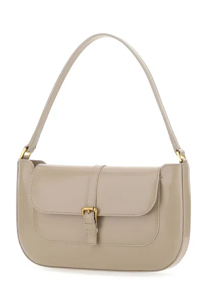By Far Cappuccino Leather Miranda Shoulder Bag