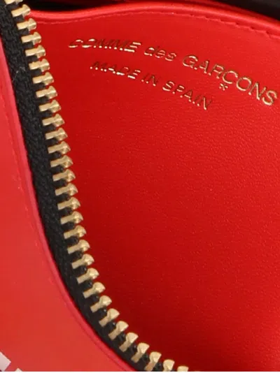Comme Des Garçons Huge Logo Wallets And Card Holders Red