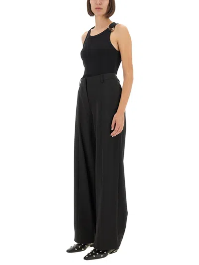 Jean Paul Gaultier Tank Top With Gold-tone Hardware And Ribbed Texture In Black