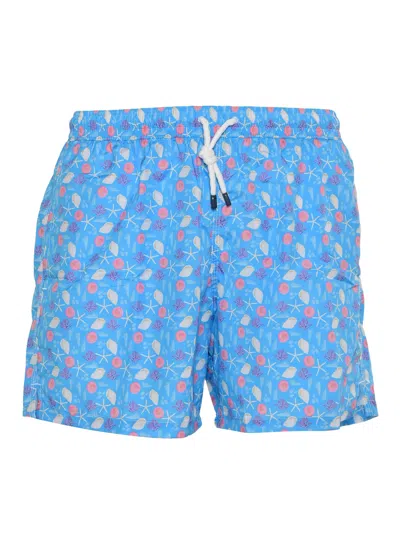 Fedeli Swim Trousers Woven Fabric Man In Blue
