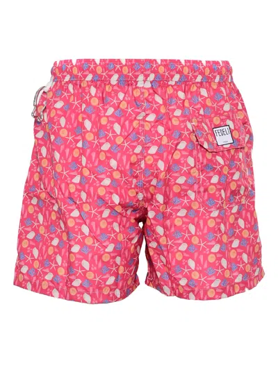 Fedeli Swim Trousers Woven Fabric Man In Pink