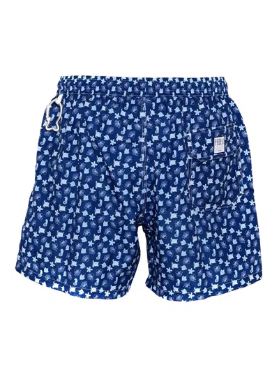 Fedeli Swim Trousers Woven Fabric Man In Blue