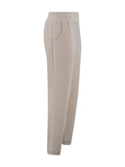 D Exterior Viscose Trousers Herringbone Pattern In Multi
