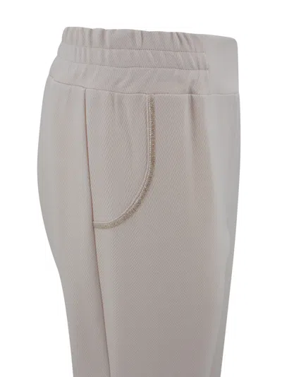D Exterior Viscose Trousers Herringbone Pattern In Multi