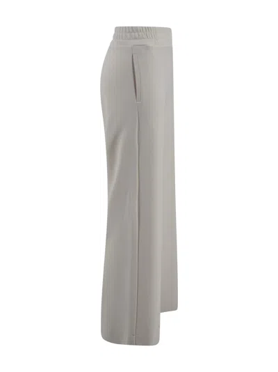 D Exterior Viscose Pants With Herringbone Pattern In Multi