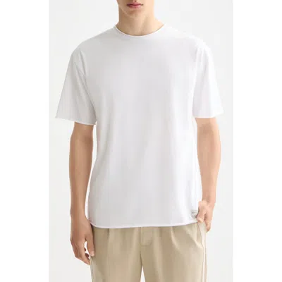 Scotch & Soda Raw Edge Cotton T-shirt In White