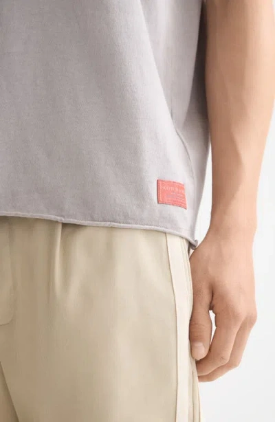 Scotch & Soda Raw Edge Tee In Gray