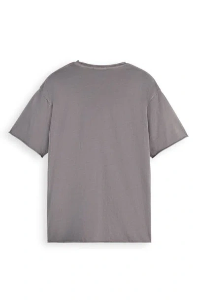 Scotch & Soda Raw Edge Tee In Gray