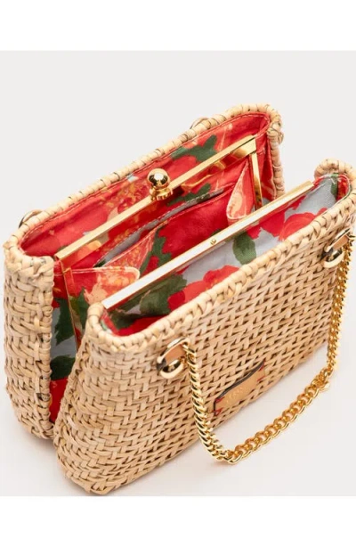 Frances Valentine Butterscotch Wicker Basket Shoulder Bag