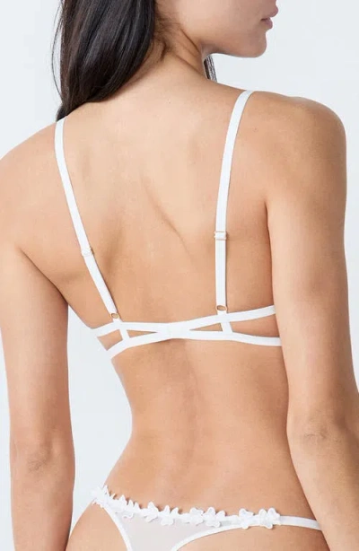 Etam Ps I Love You Triangle Bralette In White