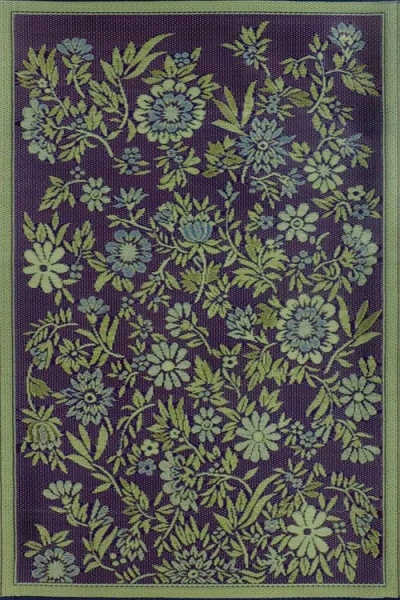 Mad Mats Wildflowers Eggplant Rug