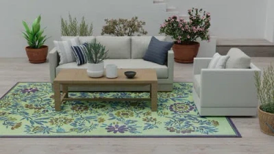 Mad Mats Wildflowers Eggplant Rug