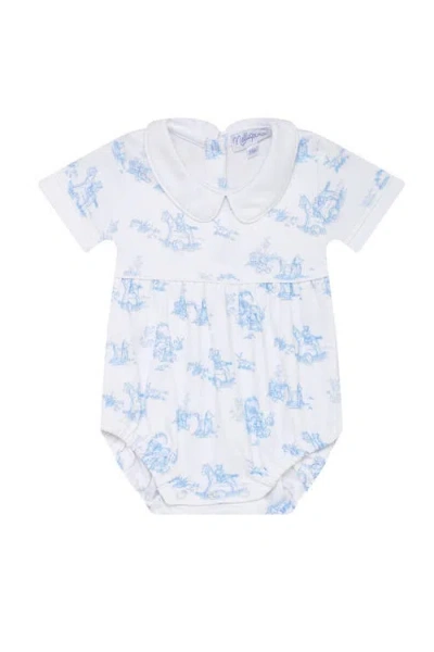 Nellapima Blue Toile Baby Bubble In White