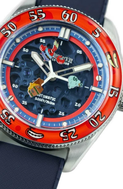 Spinnaker X Spongebob Squarepants Croft Midsize Automatic Rubber Strap Watch, 40mm