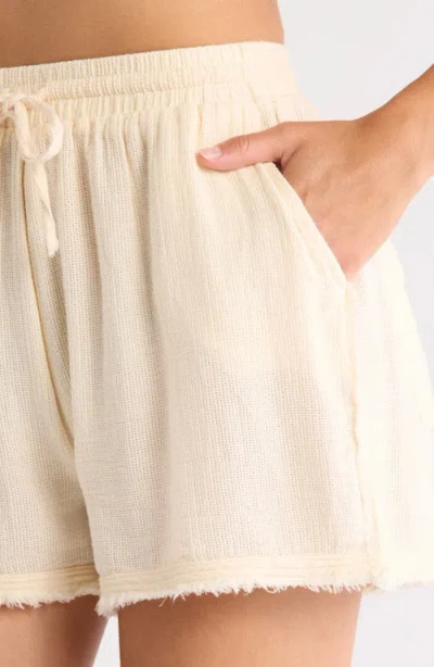 Elan Tie Waist Cover-up Shorts In Neutral