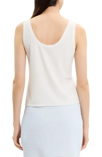 Theory Tie Back Top In Ecru Acetate In White