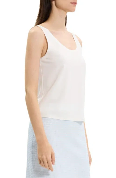 Theory Tie Back Top In Ecru Acetate In White
