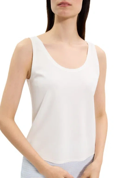 Theory Tie Back Top In Ecru Acetate In White