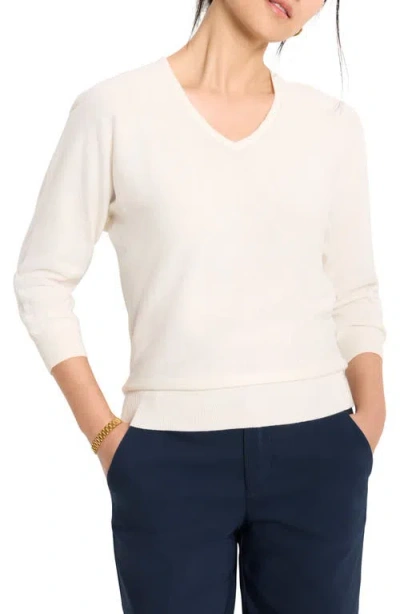 Nic + Zoe Nic+zoe Easy V Neck Sweater In White