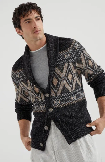 Brunello Cucinelli T-shirt With Faux-layering In Gray
