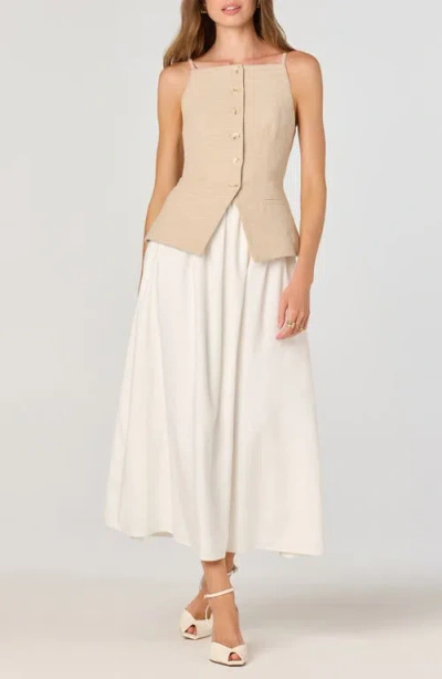 Astr The Label Mix Media Sleeveless Dress In Neutral