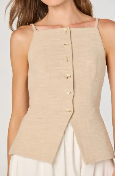 Astr The Label Mix Media Sleeveless Dress In Neutral