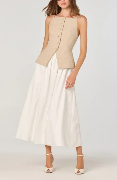 Astr The Label Mix Media Sleeveless Dress In Neutral