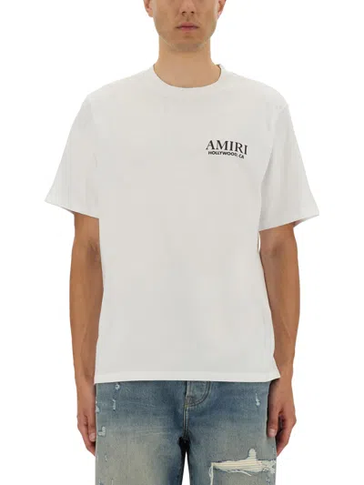 Amiri Cotton Stacked Bones T-shirt In White
