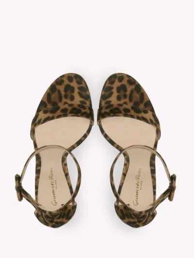 Gianvito Rossi Portofino 105 Sandal In Animal Print