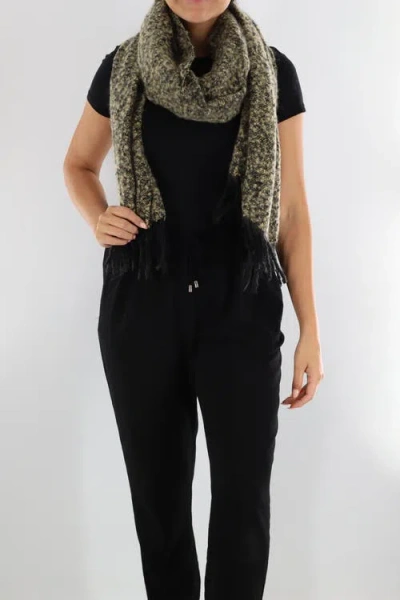 La Fiorentina Plush Scarf With Fringe