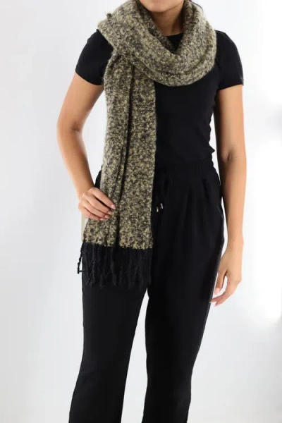 La Fiorentina Plush Scarf With Fringe