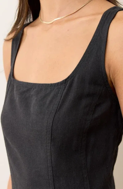Marine Layer Denisse Sleeveless Minidress In Black