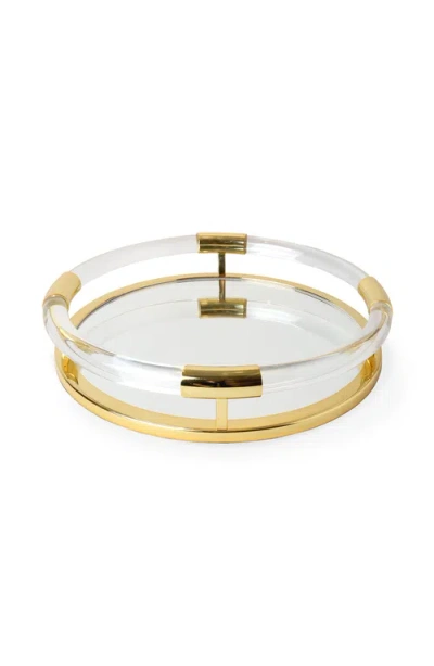 Jonathan Adler Jacques Round Tray In Gold
