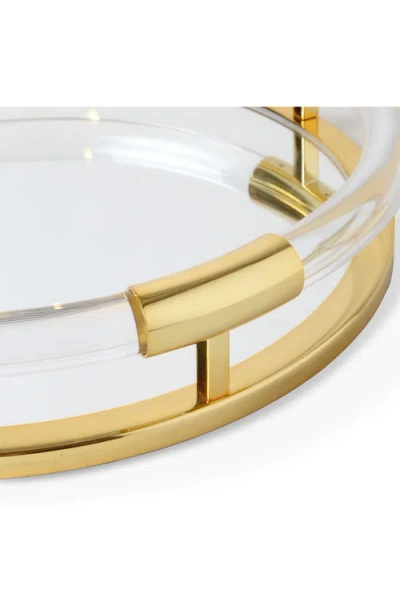 Jonathan Adler Jacques Round Tray In Gold
