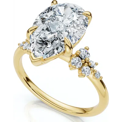 Bliss Diamond Certified 3 1/3ct Pear Diamond Engagement Ring 14k Gold Or Platinum Lab Grown