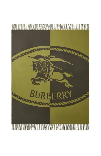 Burberry Knight Stamp Wool Blanket In Multi