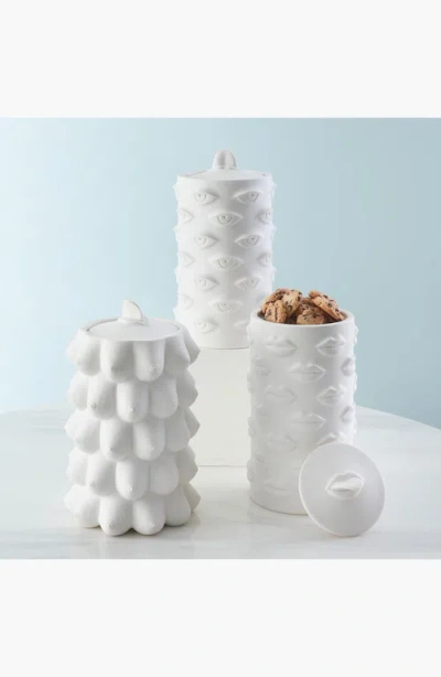 Jonathan Adler Gala Cookie Jar In White