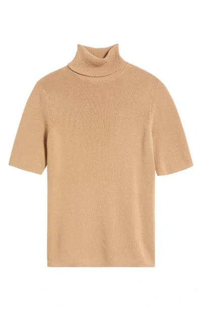 Anne Klein Short Sleeve Turtleneck Sweater In Neutral