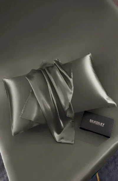 Silksilky Set Of 2pcs-22momme Mulberry Silk Hidden Zipper Pillowcase