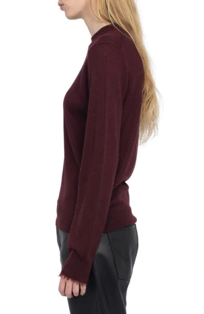 Zadig & Voltaire Ivy Crewneck Cashmere Sweater In Burgundy