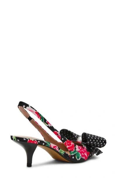 Betsey Johnson Claira Pointed Toe Slingback Pump In Multi