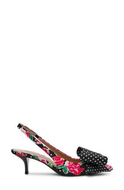 Betsey Johnson Claira Pointed Toe Slingback Pump In Multi