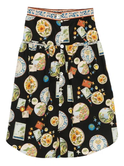 Farm Rio Trip Souvenir Midi Skirt