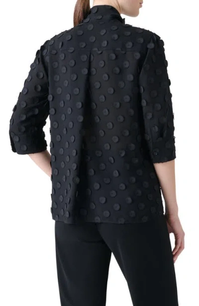 Akris Punto 3d Polka Dot Techno Georgette Scarf Boho Blouse