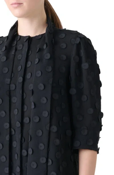 Akris Punto 3d Polka Dot Techno Georgette Scarf Boho Blouse
