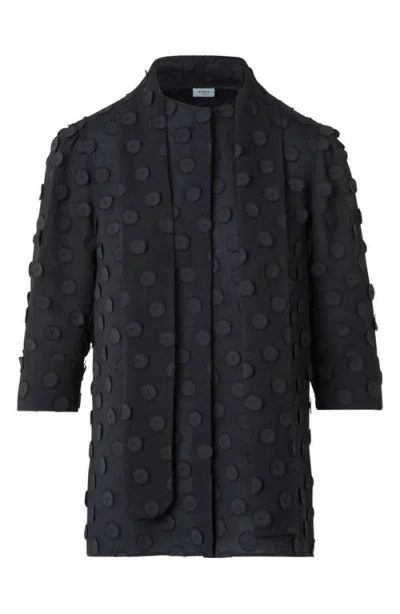 Akris Punto 3d Polka Dot Techno Georgette Scarf Boho Blouse