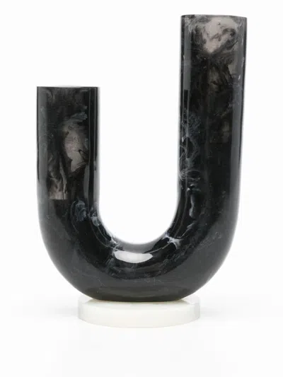 Jonathan Adler Como Double Tube Vase In Gray